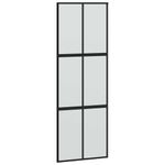 Casa si Gradina - Constructii - Usi interior, exterior si garaj - Usi interior - Usa glisanta cu set feronerie neagra 90x205cm sticla securizata - Infinity.ro