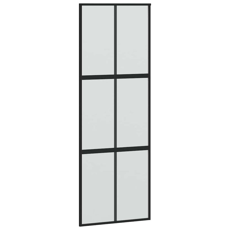 Casa si Gradina - Constructii - Usi interior, exterior si garaj - Usi interior - Usa glisanta cu set feronerie neagra 90x205cm sticla securizata - Infinity.ro