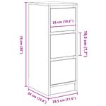 Casa si Gradina - Mobilier - Comode si corpuri - Comode - Bufeta Stejar Sonoma 29,5x34x76 cm Lemn prelucrat - Infinity.ro