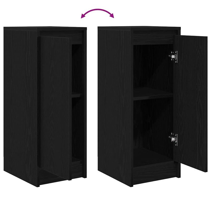 Casa si Gradina - Mobilier - Comode si corpuri - Comode - Bufeta Stejar negru 29,5x34x76 cm Lemn prelucrat - Infinity.ro