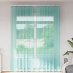 Casa si Gradina - Textile si covoare - Perdele si draperii - Perdele - Perdele Voile cu Bucle 2 buc Turcoaz 140x260 cm - Infinity.ro