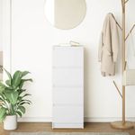 Casa si Gradina - Mobilier - Comode si corpuri - Comode - Bufeta alba 37,5x35x99 cm din lemn prelucrat - Infinity.ro