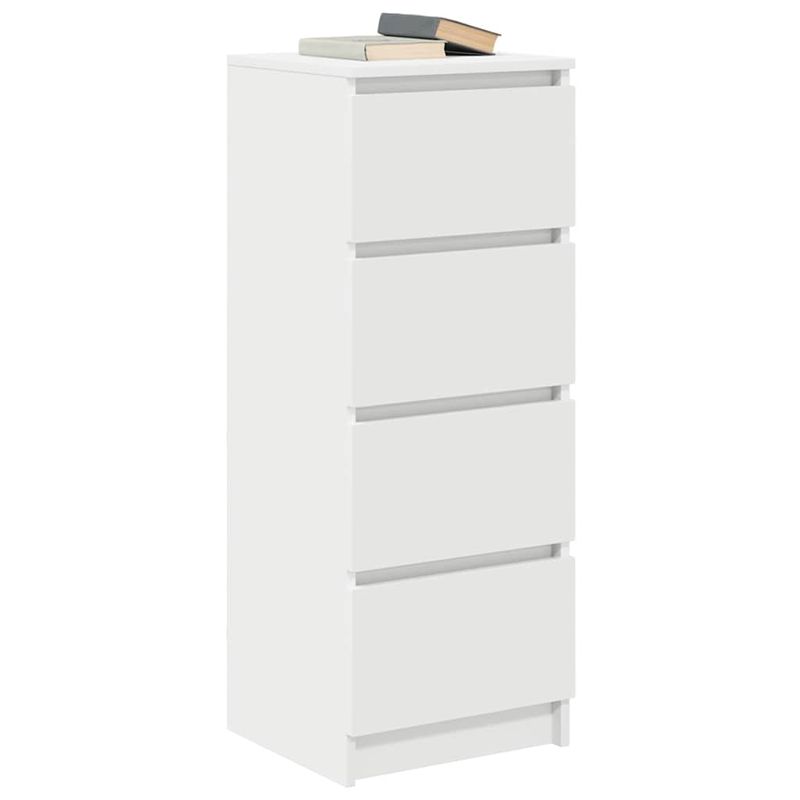 Casa si Gradina - Mobilier - Comode si corpuri - Comode - Bufeta alba 37,5x35x99 cm din lemn prelucrat - Infinity.ro