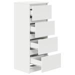 Casa si Gradina - Mobilier - Comode si corpuri - Comode - Bufeta alba 37,5x35x99 cm din lemn prelucrat - Infinity.ro