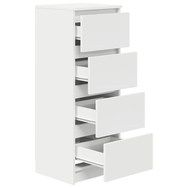 Casa si Gradina - Mobilier - Comode si corpuri - Comode - Bufeta alba 37,5x35x99 cm din lemn prelucrat - Infinity.ro