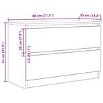 Casa si Gradina - Mobilier - Comode si corpuri - Comode - Dulap TV Beton Gri 80x35x54 cm Lemn prelucrat - Infinity.ro