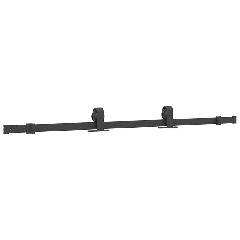 Casa si Gradina - Constructii - Usi interior, exterior si garaj - Usi interior - Usa glisanta cu set feronerie neagra 76x205cm sticla securizata - Infinity.ro