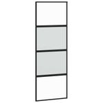 Casa si Gradina - Constructii - Usi interior, exterior si garaj - Usi interior - Usa glisanta cu set feronerie neagra 76x205cm sticla securizata - Infinity.ro