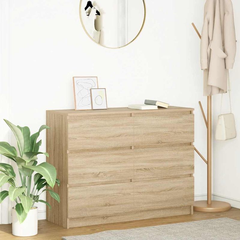 Casa si Gradina - Mobilier - Comode si corpuri - Comode - Servanta, stejar sonoma, 100x35x76 cm, lemn prelucrat - Infinity.ro