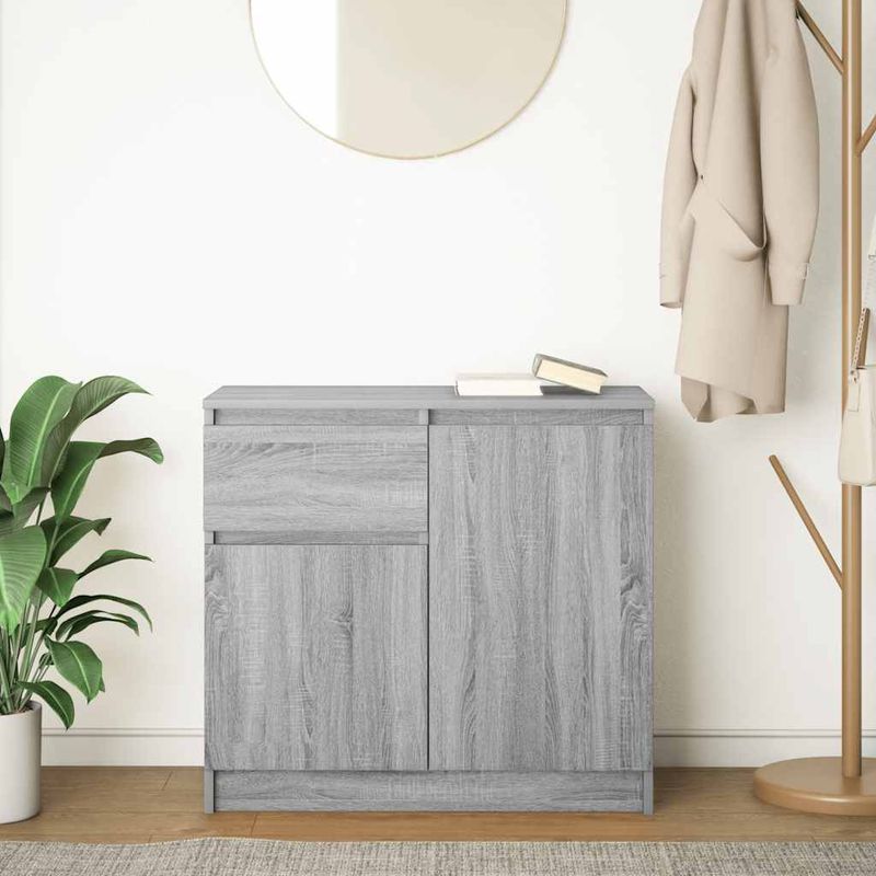 Casa si Gradina - Mobilier - Comode si corpuri - Comode - Bufeta cu sertar Gri Sonoma 71x35x65 cm Lemn prelucrat - Infinity.ro