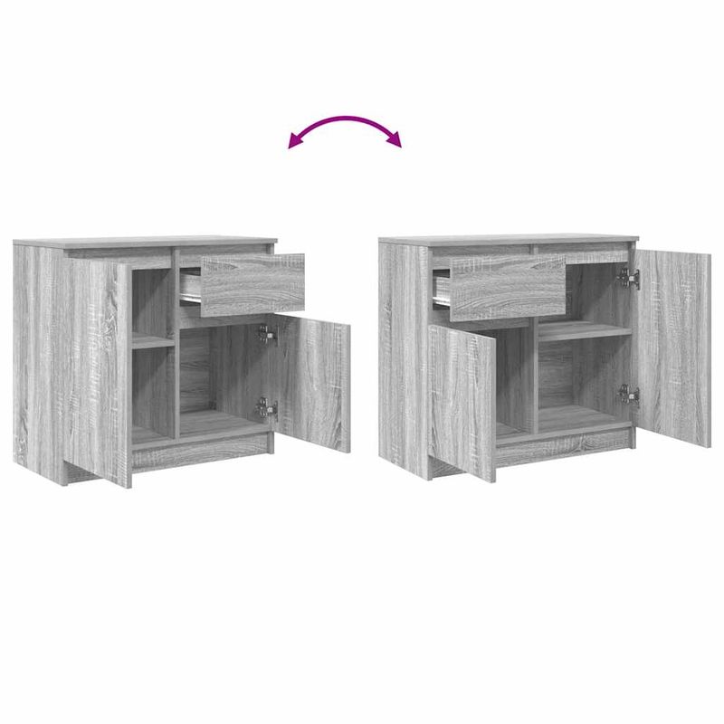 Casa si Gradina - Mobilier - Comode si corpuri - Comode - Bufeta cu sertar Gri Sonoma 71x35x65 cm Lemn prelucrat - Infinity.ro