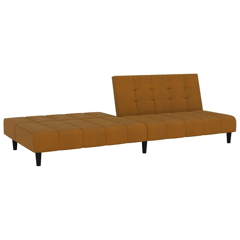 Casa si Gradina - Mobilier - Canapele si coltare - Canapele - Canapea extensibila cu 2 locuri, maro, catifea - Infinity.ro