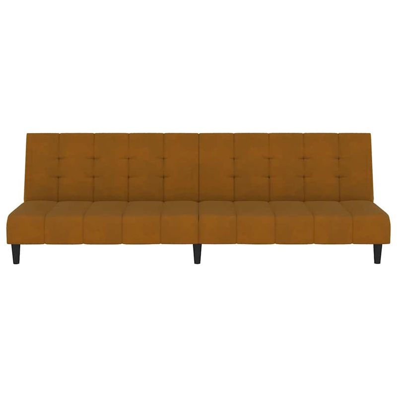 Casa si Gradina - Mobilier - Canapele si coltare - Canapele - Canapea extensibila cu 2 locuri, maro, catifea - Infinity.ro