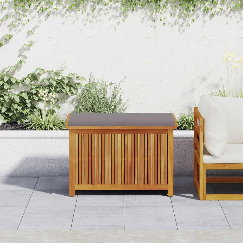 Casa si Gradina - Gradina si terasa - Mobilier exterior - Dulapuri si lazi depozitare exterior - Cutie de perne de exterior 90x50x60,5 cm lemn masiv de salcam, gri închis - Infinity.ro