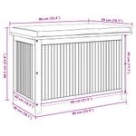 Casa si Gradina - Gradina si terasa - Mobilier exterior - Dulapuri si lazi depozitare exterior - Cutie de perne de exterior 90x50x60,5 cm lemn masiv de salcam, gri închis - Infinity.ro