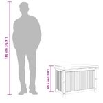 Casa si Gradina - Gradina si terasa - Mobilier exterior - Dulapuri si lazi depozitare exterior - Cutie de perne de exterior 90x50x60,5 cm lemn masiv de salcam, gri închis - Infinity.ro