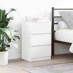 Casa si Gradina - Mobilier - Comode si corpuri - Noptiere - Noptiere cu 3 sertare 2 buc Alb 39x35x65 cm - Infinity.ro