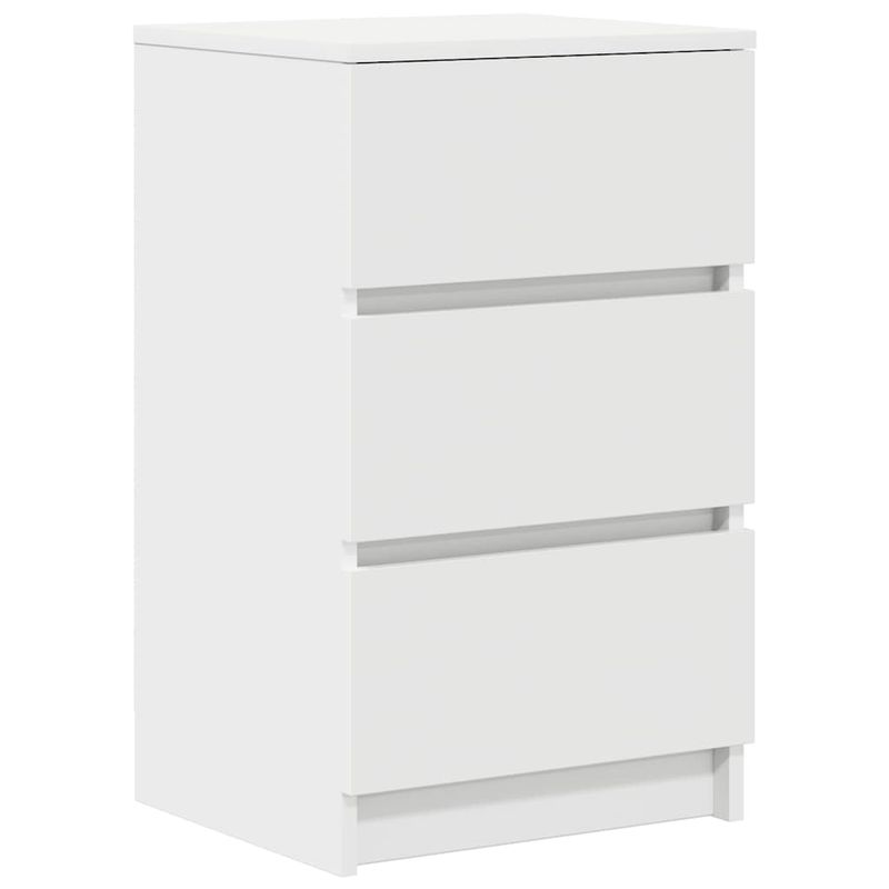 Casa si Gradina - Mobilier - Comode si corpuri - Noptiere - Noptiere cu 3 sertare 2 buc Alb 39x35x65 cm - Infinity.ro