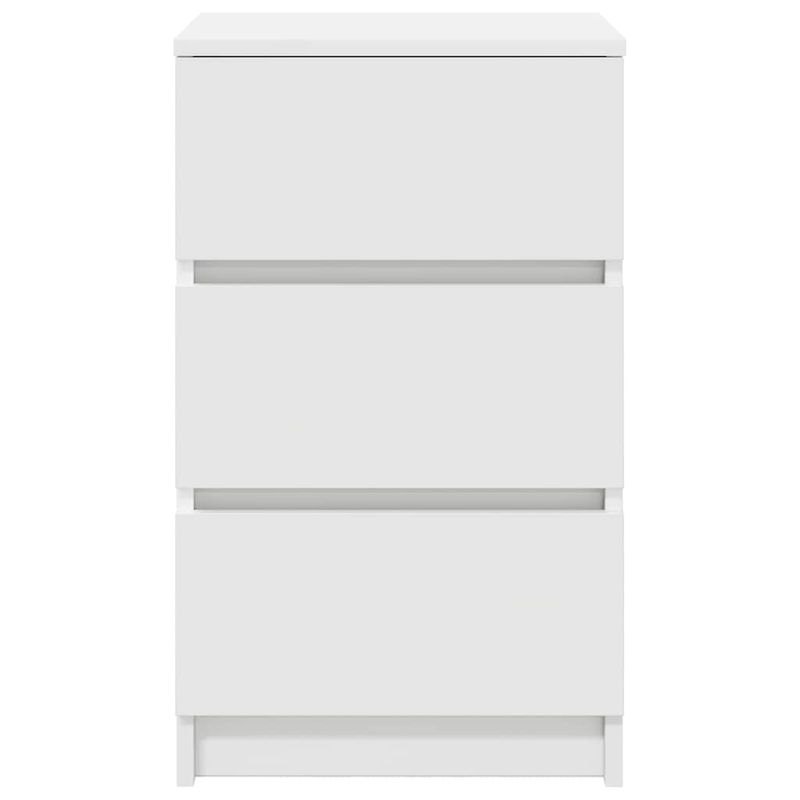 Casa si Gradina - Mobilier - Comode si corpuri - Noptiere - Noptiere cu 3 sertare 2 buc Alb 39x35x65 cm - Infinity.ro