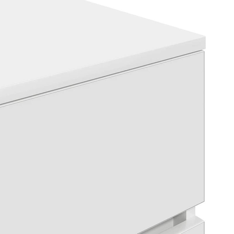 Casa si Gradina - Mobilier - Comode si corpuri - Noptiere - Noptiere cu 3 sertare 2 buc Alb 39x35x65 cm - Infinity.ro