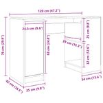 Casa si Gradina - Mobilier - Mese si birouri - Birouri - Birou Stejar Sonoma 120x42x76 cm Lemn prelucrat - Infinity.ro