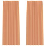 Casa si Gradina - Textile si covoare - Perdele si draperii - Perdele - Perdele Voile cu Bucle 2 buc Terracota 140x245 cm - Infinity.ro