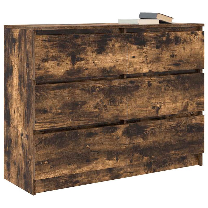 Casa si Gradina - Mobilier - Comode si corpuri - Comode - Dulap, stejar fumuriu, 100x35x76 cm, lemn compozit - Infinity.ro
