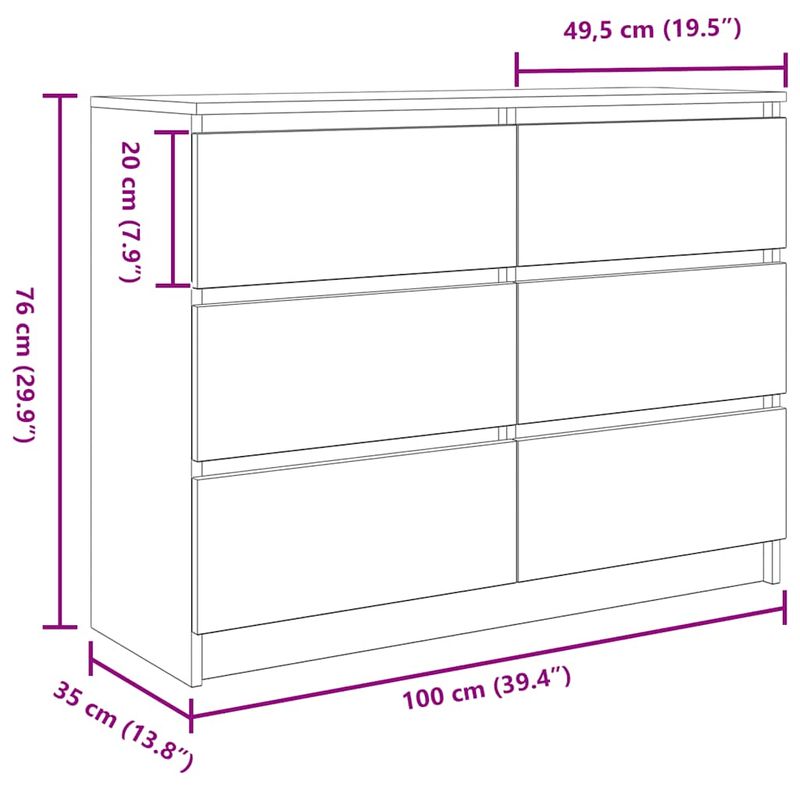 Casa si Gradina - Mobilier - Comode si corpuri - Comode - Dulap, stejar fumuriu, 100x35x76 cm, lemn compozit - Infinity.ro