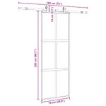 Casa si Gradina - Constructii - Usi interior, exterior si garaj - Usi interior - Usa glisanta cu set feronerie neagra 76x205cm sticla securizata - Infinity.ro