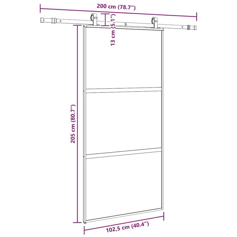 Casa si Gradina - Constructii - Usi interior, exterior si garaj - Usi interior - Usa glisanta cu set de feronerie neagra sticla securizata - Infinity.ro