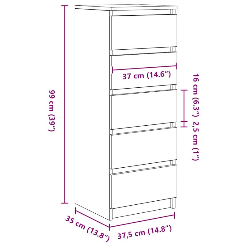Casa si Gradina - Mobilier - Comode si corpuri - Comode - Bufeta cu sertare Lemn vechi 37,5x35x99 cm Lemn prelucrat - Infinity.ro