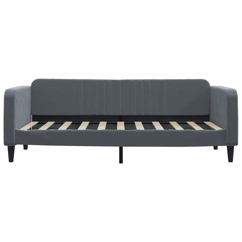 Casa si Gradina - Mobilier - Paturi si accesorii - Paturi - Cadru de pat, gri inchis, 90x190 cm, catifea - Infinity.ro