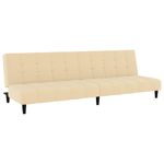 Casa si Gradina - Mobilier - Canapele si coltare - Canapele - Canapea extensibila cu 2 locuri, crem, catifea - Infinity.ro