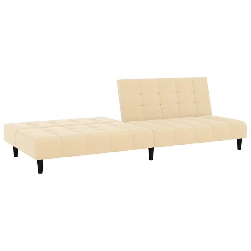 Casa si Gradina - Mobilier - Canapele si coltare - Canapele - Canapea extensibila cu 2 locuri, crem, catifea - Infinity.ro