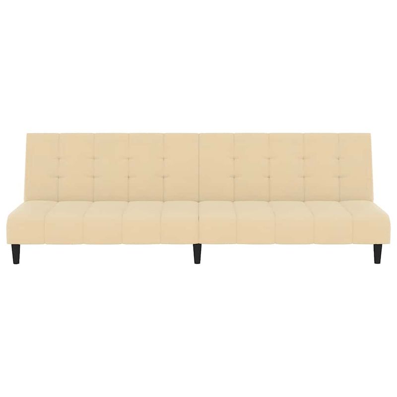 Casa si Gradina - Mobilier - Canapele si coltare - Canapele - Canapea extensibila cu 2 locuri, crem, catifea - Infinity.ro
