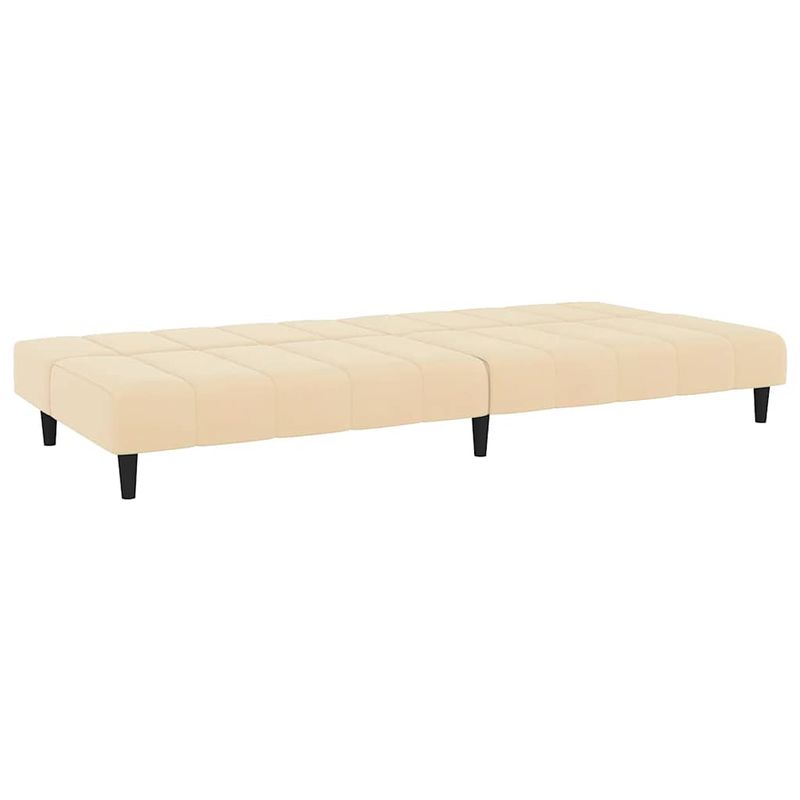 Casa si Gradina - Mobilier - Canapele si coltare - Canapele - Canapea extensibila cu 2 locuri, crem, catifea - Infinity.ro