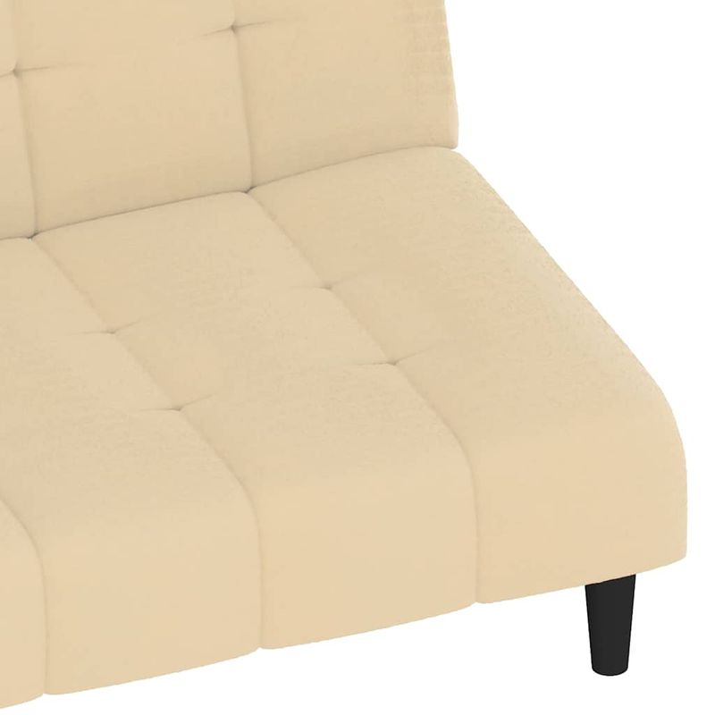Casa si Gradina - Mobilier - Canapele si coltare - Canapele - Canapea extensibila cu 2 locuri, crem, catifea - Infinity.ro