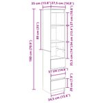 Casa si Gradina - Mobilier - Dulapuri si sifoniere - Dulapuri - Dulap Stejar Sonoma 37,5x35x180 cm Lemn prelucrat - Infinity.ro