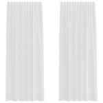 Casa si Gradina - Textile si covoare - Perdele si draperii - Perdele - Perdele Voile cu Bucle 2 buc Nisip 140x260 cm - Infinity.ro