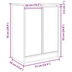 Casa si Gradina - Mobilier - Comode si corpuri - Comode - Bufeta gri Sonoma 57x34x76 cm Lemn prelucrat - Infinity.ro
