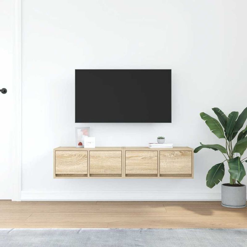 Casa si Gradina - Mobilier - Comode si corpuri - Comode - Dulapuri TV 2 buc Stejar Sonoma 60x31x25,5 cm Lemn prelucrat - Infinity.ro