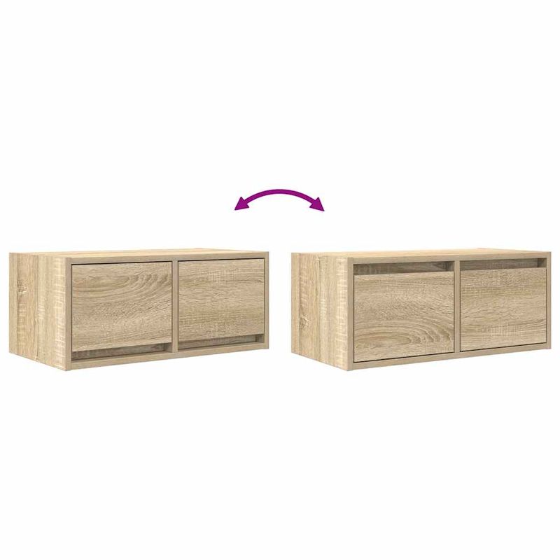 Casa si Gradina - Mobilier - Comode si corpuri - Comode - Dulapuri TV 2 buc Stejar Sonoma 60x31x25,5 cm Lemn prelucrat - Infinity.ro