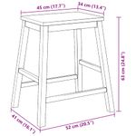 Casa si Gradina - Mobilier - Scaune si fotolii - Scaune - Scaune de bar 2 buc din lemn masiv cauciuc - Infinity.ro