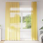 Casa si Gradina - Textile si covoare - Perdele si draperii - Perdele - Perdele Voile cu Bucle 2 buc Galben 140x245 cm - Infinity.ro