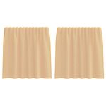 Casa si Gradina - Textile si covoare - Perdele si draperii - Perdele - Perdele Voile cu Bucle 2 buc Nisip 140x140 cm - Infinity.ro