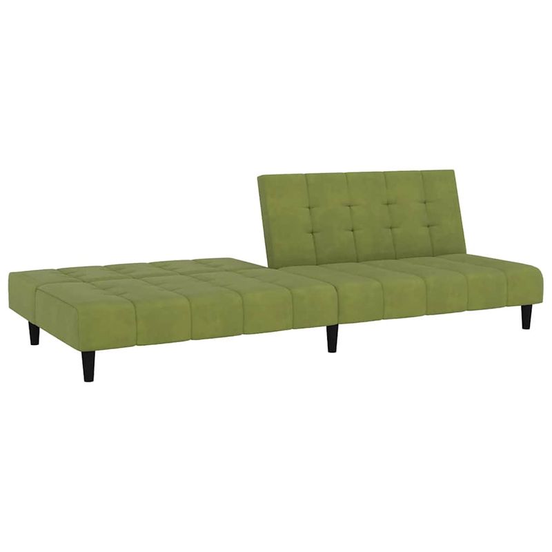 Casa si Gradina - Mobilier - Canapele si coltare - Canapele - Canapea extensibila cu 2 locuri, verde deschis, catifea - Infinity.ro