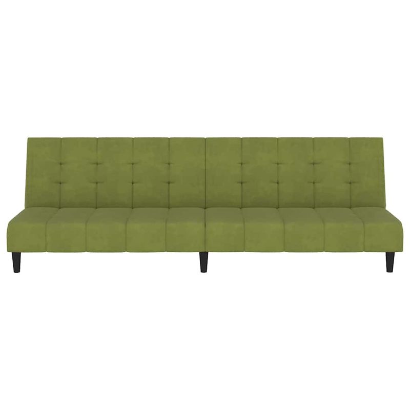 Casa si Gradina - Mobilier - Canapele si coltare - Canapele - Canapea extensibila cu 2 locuri, verde deschis, catifea - Infinity.ro