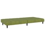 Casa si Gradina - Mobilier - Canapele si coltare - Canapele - Canapea extensibila cu 2 locuri, verde deschis, catifea - Infinity.ro