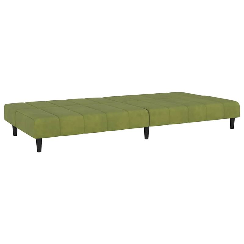 Casa si Gradina - Mobilier - Canapele si coltare - Canapele - Canapea extensibila cu 2 locuri, verde deschis, catifea - Infinity.ro