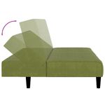 Casa si Gradina - Mobilier - Canapele si coltare - Canapele - Canapea extensibila cu 2 locuri, verde deschis, catifea - Infinity.ro